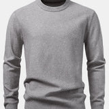 Lincoln - Checkerboard Texture Crew Neck Sweater