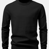 Lincoln - Checkerboard Texture Crew Neck Sweater