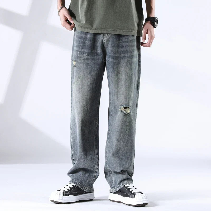 Bryce - Distressed Straight Leg Jeans