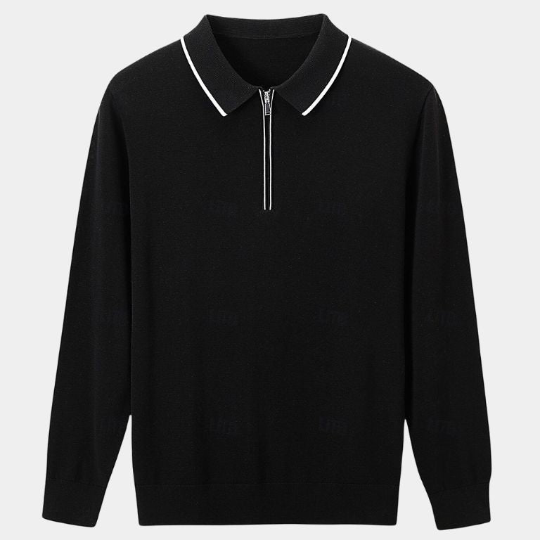 Jared - Long Sleeve Zip Polo