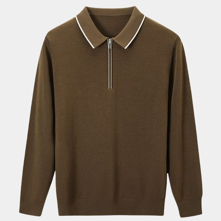 Jared - Long Sleeve Zip Polo