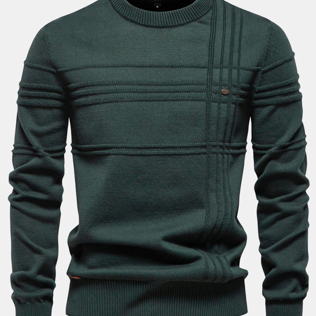 Fraser - Striped Jacquard Crew Neck Sweater