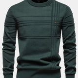 Fraser - Striped Jacquard Crew Neck Sweater