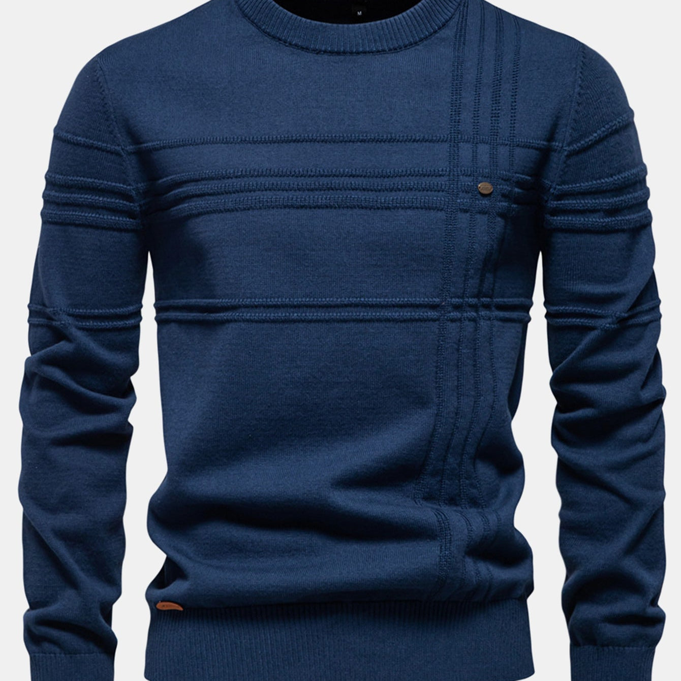 Fraser - Striped Jacquard Crew Neck Sweater