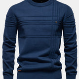 Fraser - Striped Jacquard Crew Neck Sweater