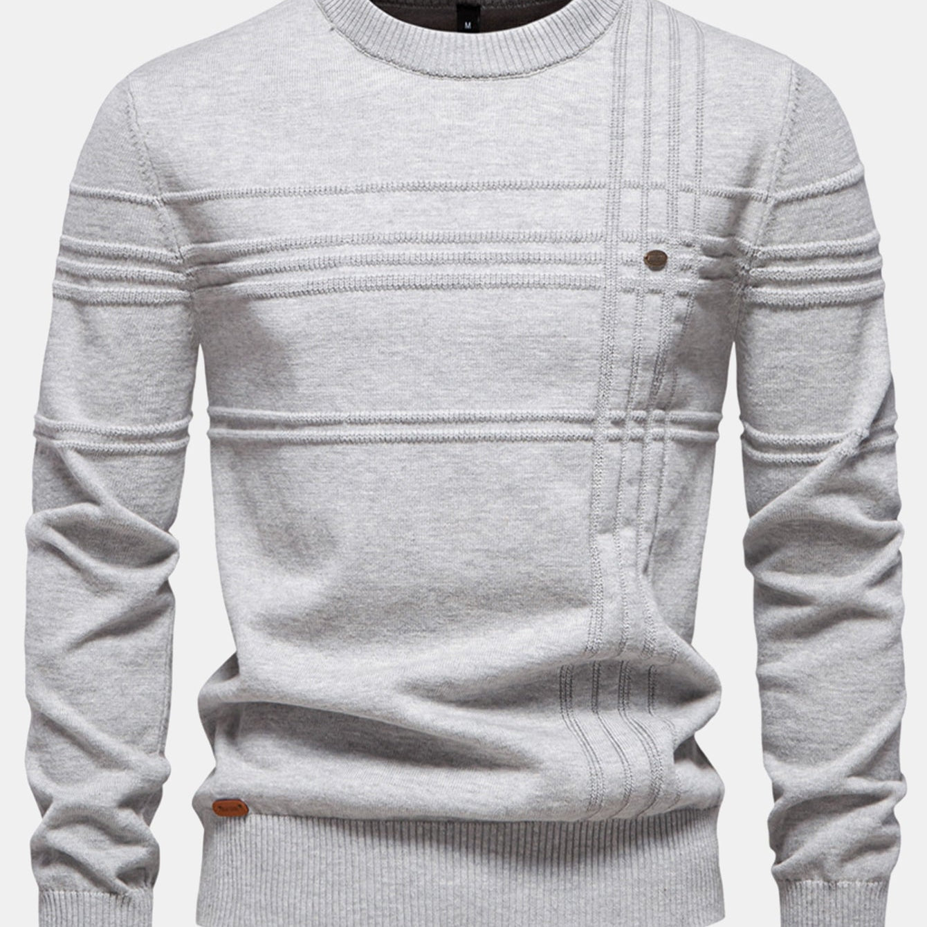 Fraser - Striped Jacquard Crew Neck Sweater