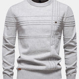 Fraser - Striped Jacquard Crew Neck Sweater