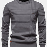 Fraser - Striped Jacquard Crew Neck Sweater