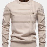 Fraser - Striped Jacquard Crew Neck Sweater