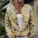 Lydie - Cardigan à imprimé floral façon broderie et boutons