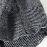 Silas - Checked Stand Collar Quarter-Zip Sweater