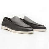 Antoine - Textured Leather Loafers