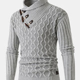 Duncan - Jacquard Toggle Turtleneck Sweater