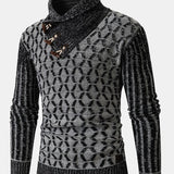 Duncan - Jacquard Toggle Turtleneck Sweater