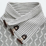 Duncan - Jacquard Toggle Turtleneck Sweater