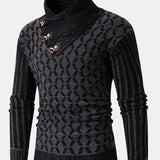 Duncan - Jacquard Toggle Turtleneck Sweater