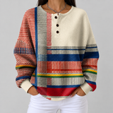 Margaret - Striped Colour Block Top