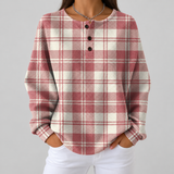 Emma - Blush Plaid Sweater