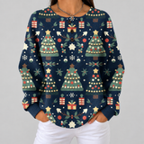 Faye - Navy Christmas Tree Sweater