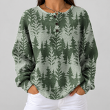 Emily - Green Evergreen Forest Sweater