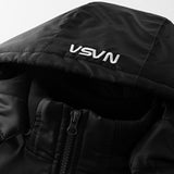 Jacob - Bomber Jacket with NASA Embroidery and Detachable Hood