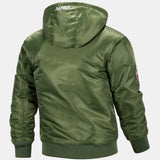 Jacob - Bomber Jacket with NASA Embroidery and Detachable Hood