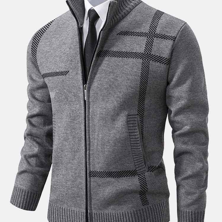 Theodore - Striped Zip-Up Sweater