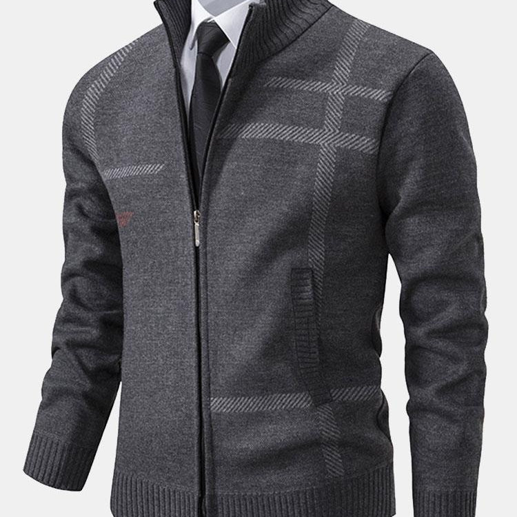 Theodore - Striped Zip-Up Sweater