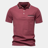 Graham - White Polo with Chest Pocket