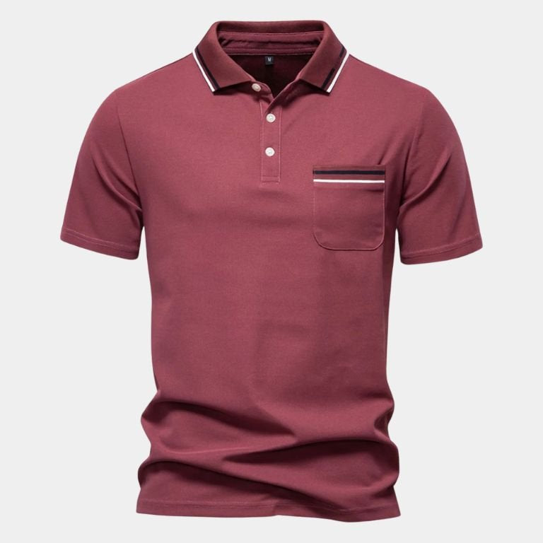 Graham - White Polo with Chest Pocket