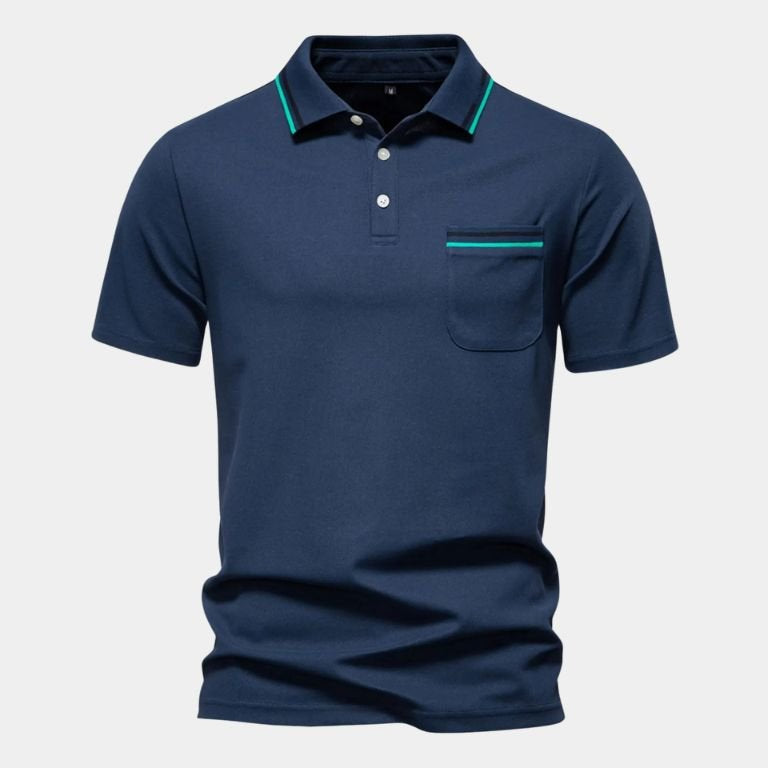 Graham - White Polo with Chest Pocket