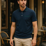 Graham - White Polo with Chest Pocket