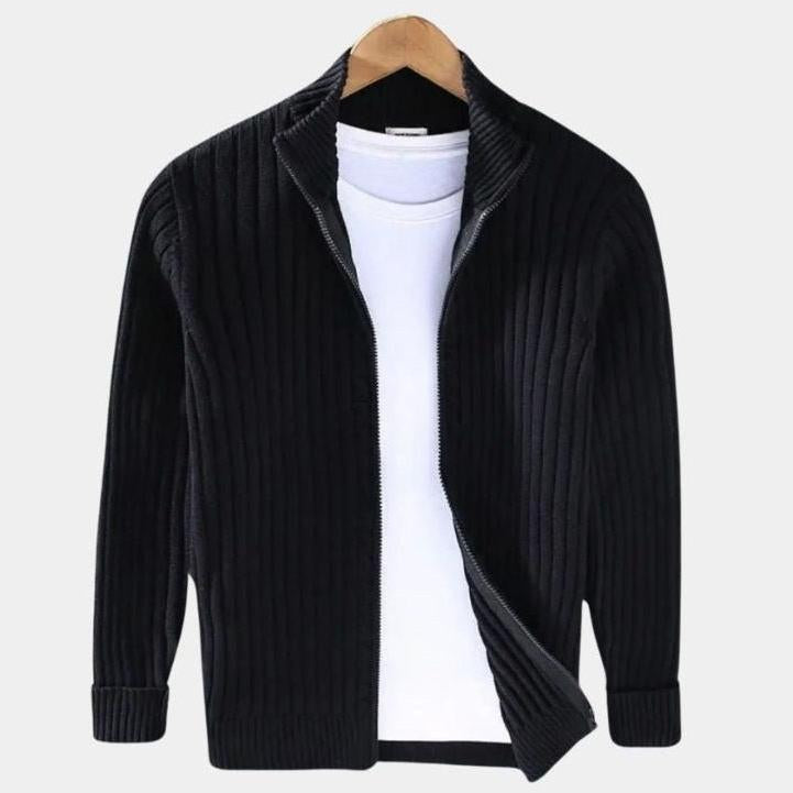 Neil - Classic Collared Knit Cardigan