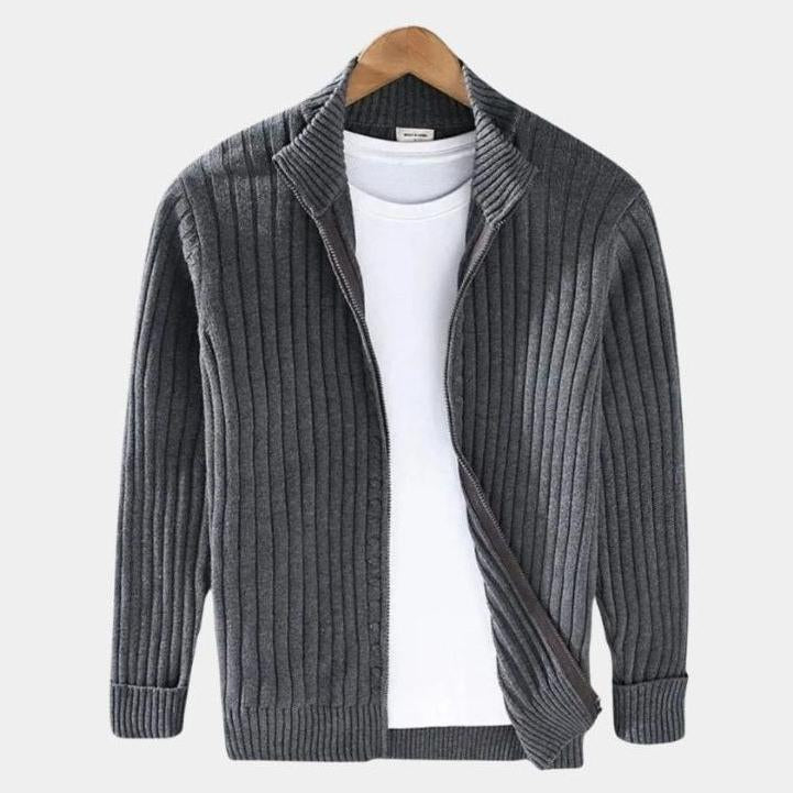 Neil - Classic Collared Knit Cardigan
