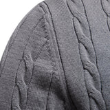 Rhys - Cable Knit Jacquard Sweater with Giraffe Embroidery
