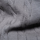 Rhys - Cable Knit Jacquard Sweater with Giraffe Embroidery