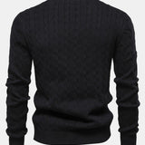 Rhys - Cable Knit Jacquard Sweater with Giraffe Embroidery