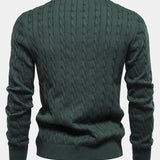 Rhys - Cable Knit Jacquard Sweater with Giraffe Embroidery