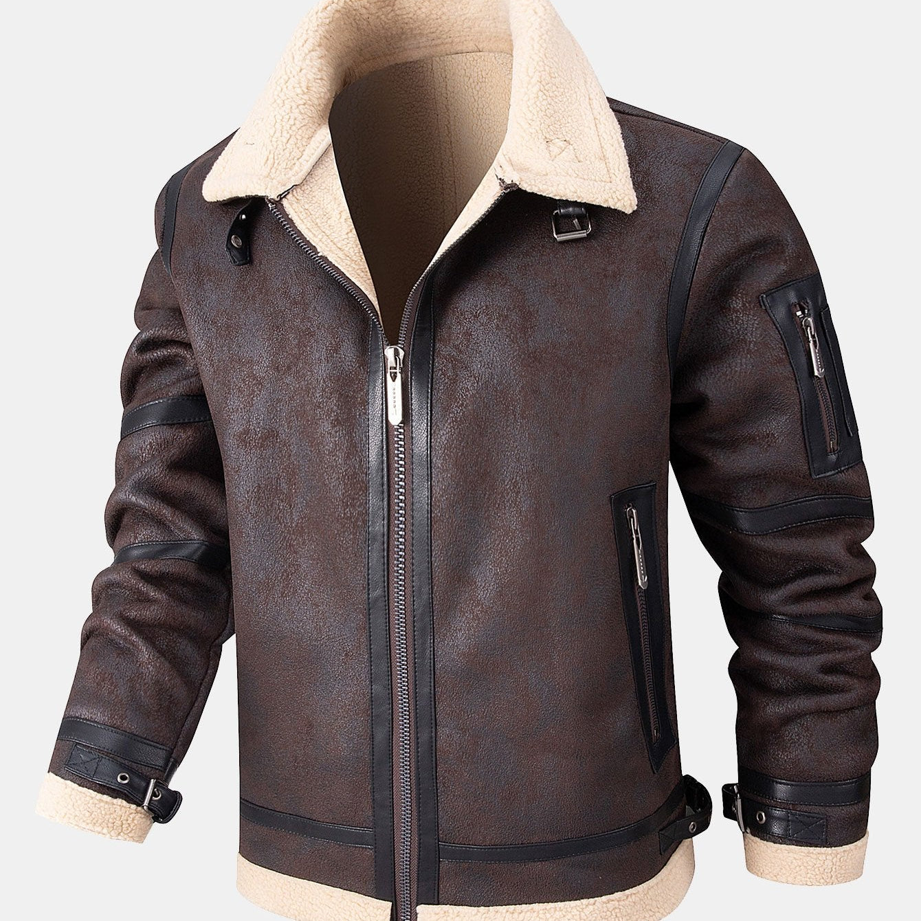 Yannick - Suede Jacket with Faux Fur Lining