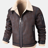 Yannick - Suede Jacket with Faux Fur Lining