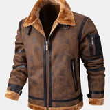 Yannick - Suede Jacket with Faux Fur Lining