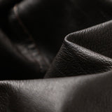 Stephane - Longline Faux Leather Overcoat with Faux Fur Lining