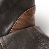 Stephane - Longline Faux Leather Overcoat with Faux Fur Lining