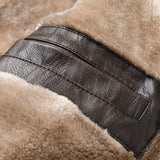 Stephane - Longline Faux Leather Overcoat with Faux Fur Lining