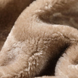 Stephane - Longline Faux Leather Overcoat with Faux Fur Lining