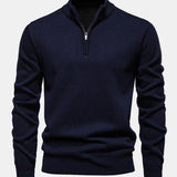 Alistair - Relaxed Fit High Neck Zip Sweater
