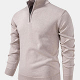 Alistair - Relaxed Fit High Neck Zip Sweater