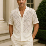 Devin - Textured Polo with Open Collar