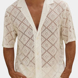 Devin - Textured Polo with Open Collar