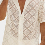 Devin - Textured Polo with Open Collar
